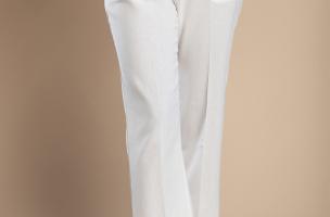 Elegantne lanene hlače, bijele